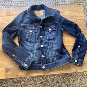 True Religion Distressed Trucker Jacket Medium M